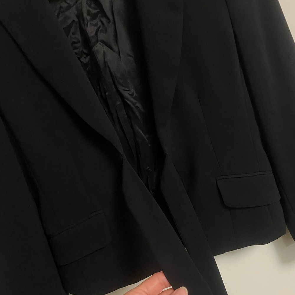 BCBGMaxAzria Black Blazer Cropped Self Tie Jacket XS - Picture 5 of 6